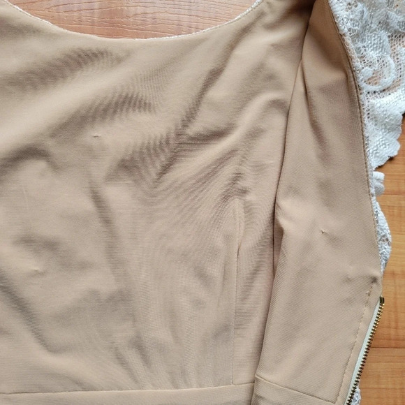 ABS Allen Schwartz White/Cream Lace Cap Sleeve Dress Size XS - Picture 13 of 13